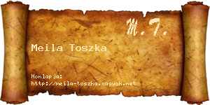 Meila Toszka névjegykártya